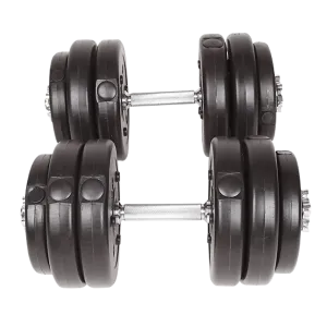 30KG Adjustable Dumbbell Set with Steel Bars & Collars