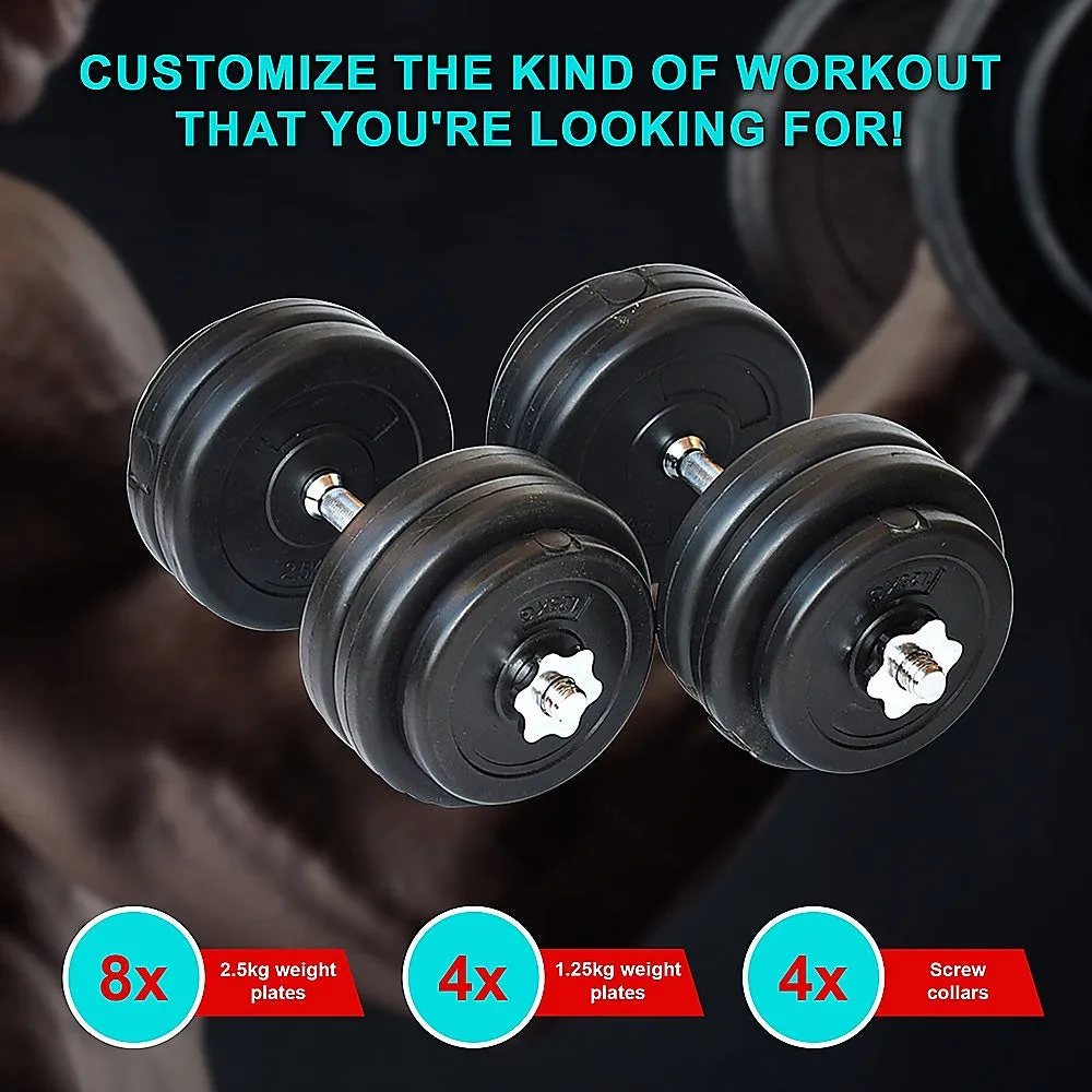 30KG Dumbbell Adjustable Weight Set