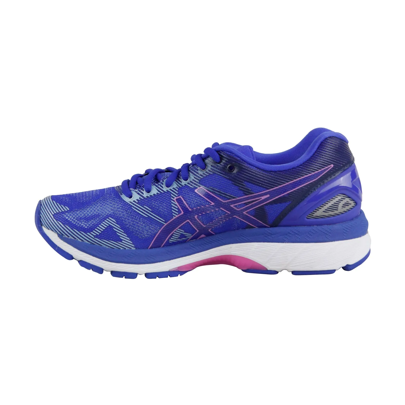 Asics Gel Nimbus 19 T750N-4832 Womens Blue Mesh Low Top Athletic Running Shoes