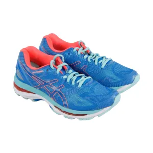 Asics Gel Nimbus 19 T751N-4306 Womens Blue Mesh Low Top Athletic Running Shoes