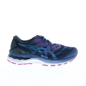 Asics Gel-Nimbus 23 1012A884-402 Womens Blue Wide Athletic Running Shoes