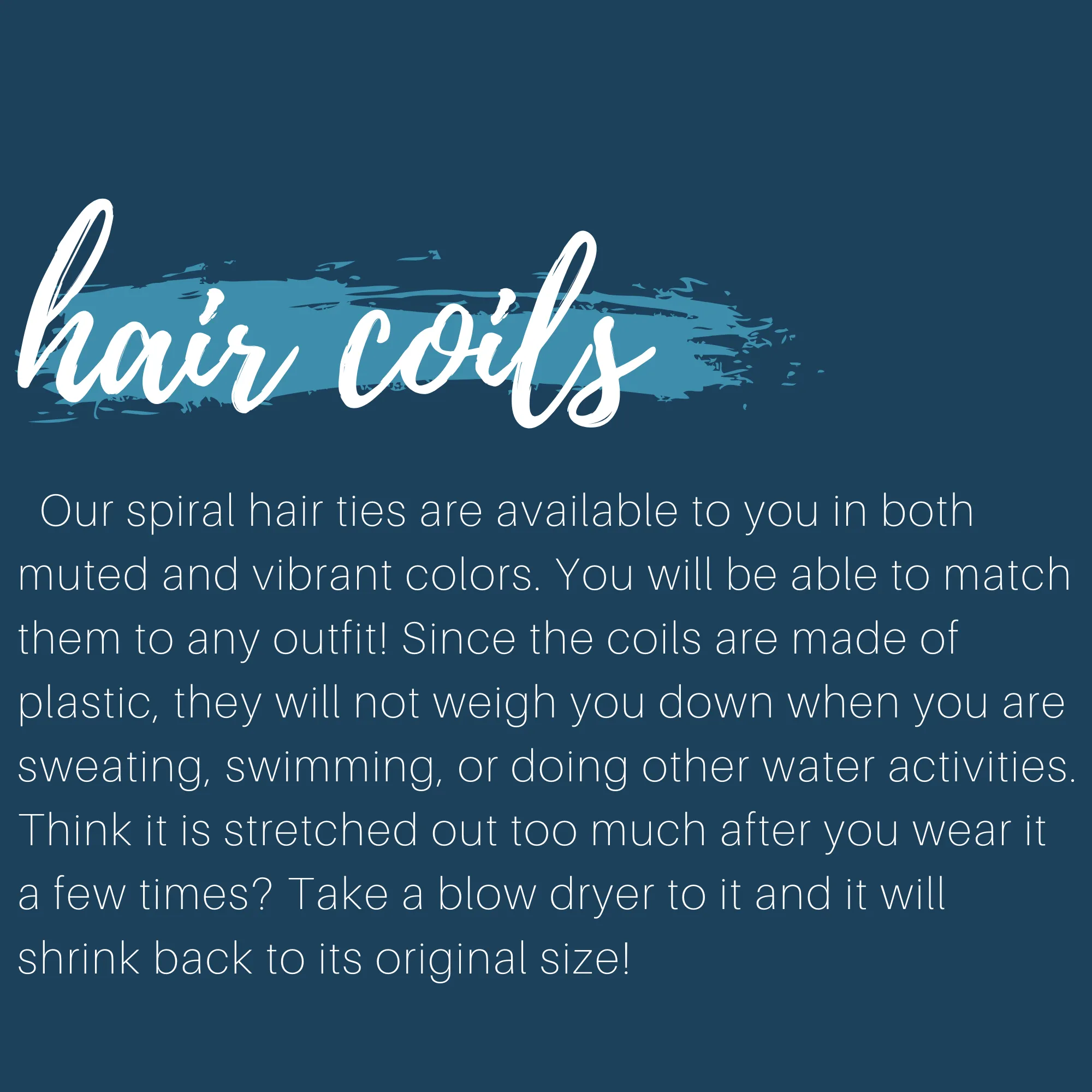 Clear Spiral Hair Ties - 6 Pack