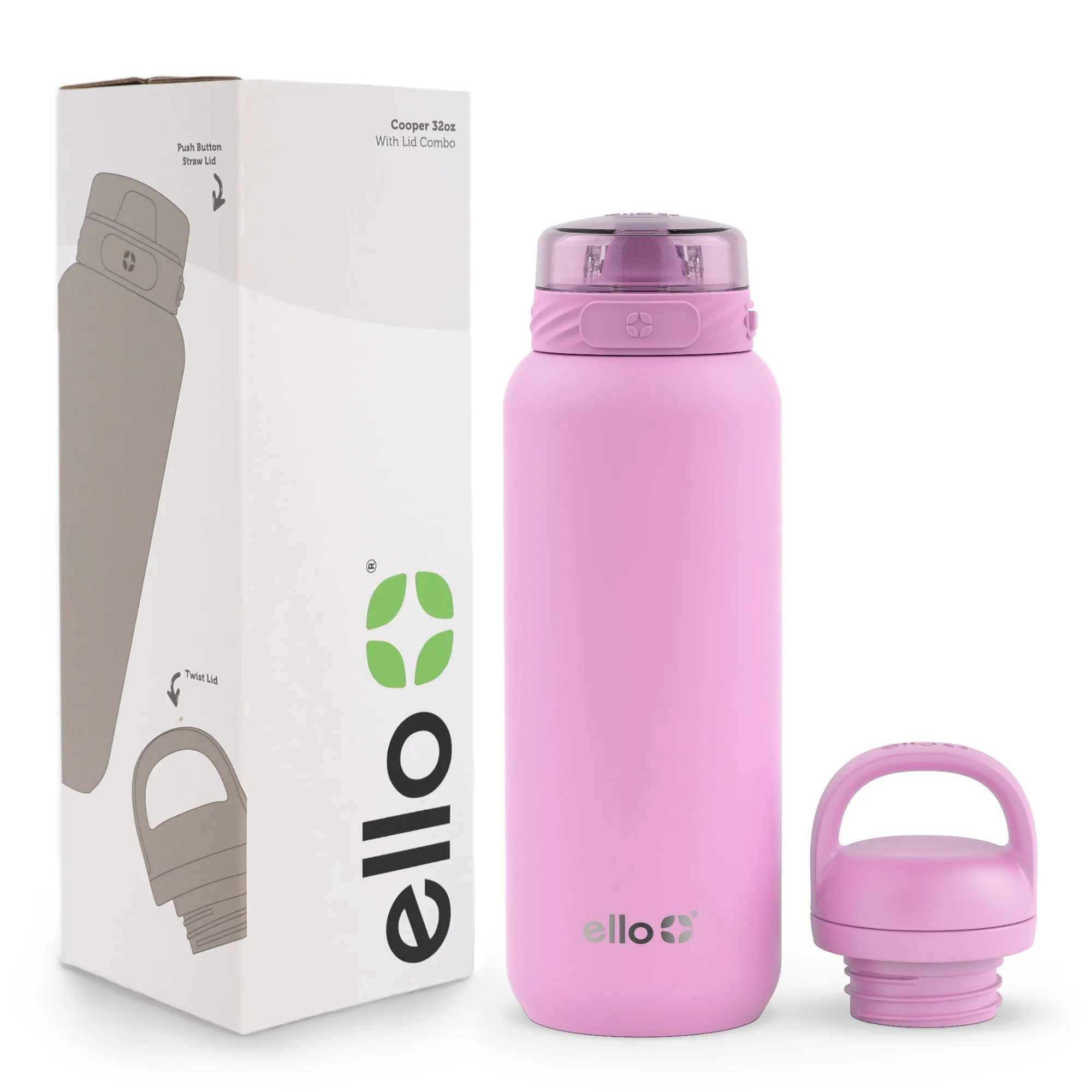 Cooper Combo Stainless Steel Water Bottle with Two Lids