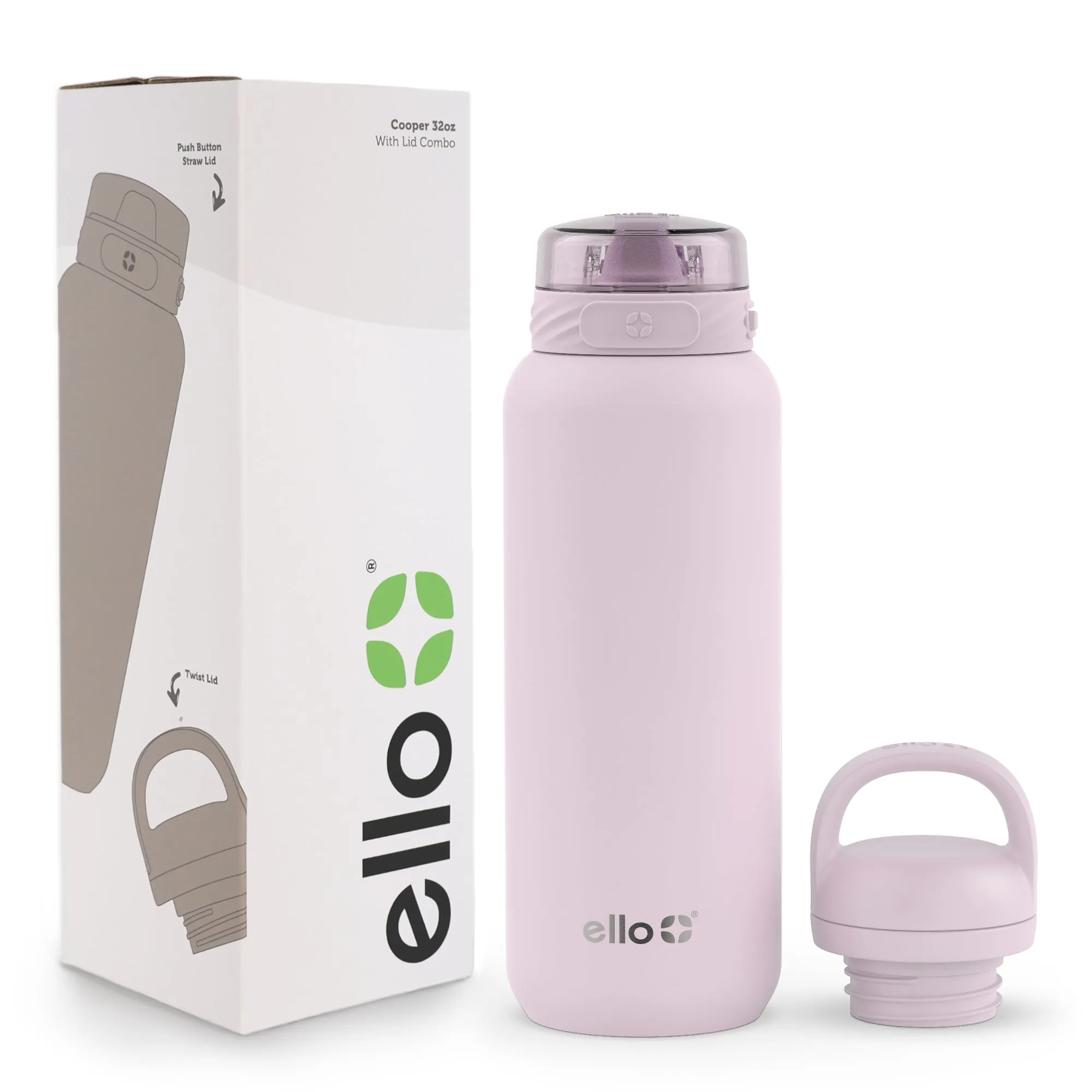 Cooper Combo Stainless Steel Water Bottle with Two Lids