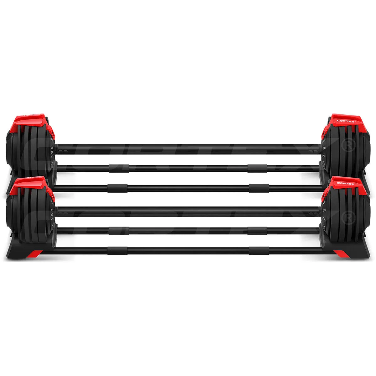 CORTEX Revolock V2 48kg Adjustable Dumbbell   Barbell   Kettlebell All-in-One Set with Stand (24kg Pair)