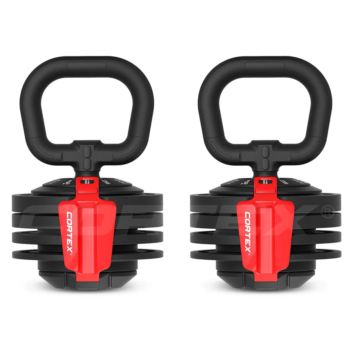 CORTEX Revolock V2 48kg Adjustable Dumbbell   Barbell   Kettlebell All-in-One Set with Stand (24kg Pair)