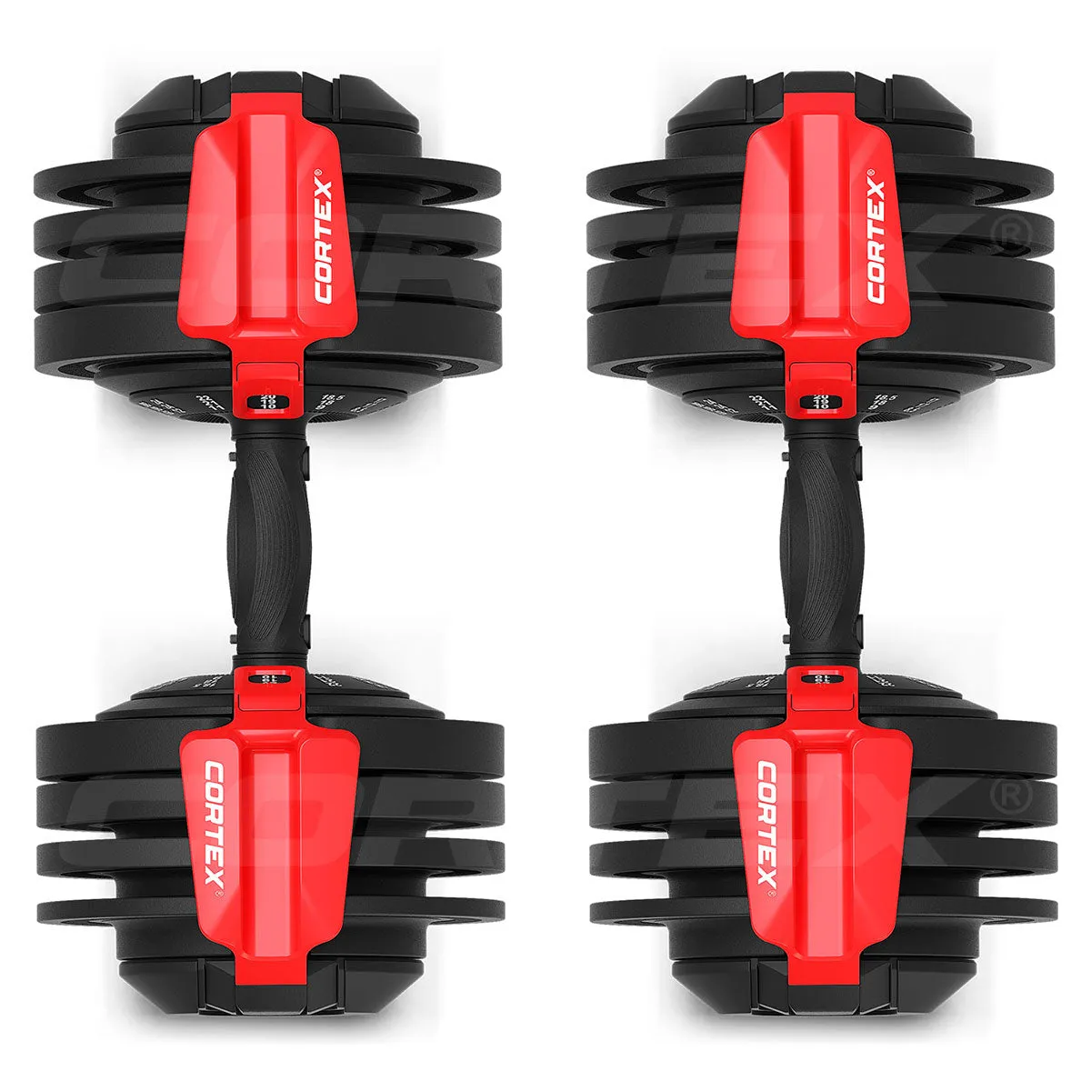 CORTEX Revolock V2 48kg Adjustable Dumbbell   Barbell   Kettlebell All-in-One Set with Stand (24kg Pair)