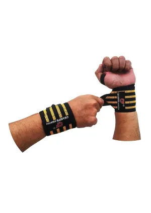 Cotton Wrist Brace (Free Size; Black) - Pack of 2