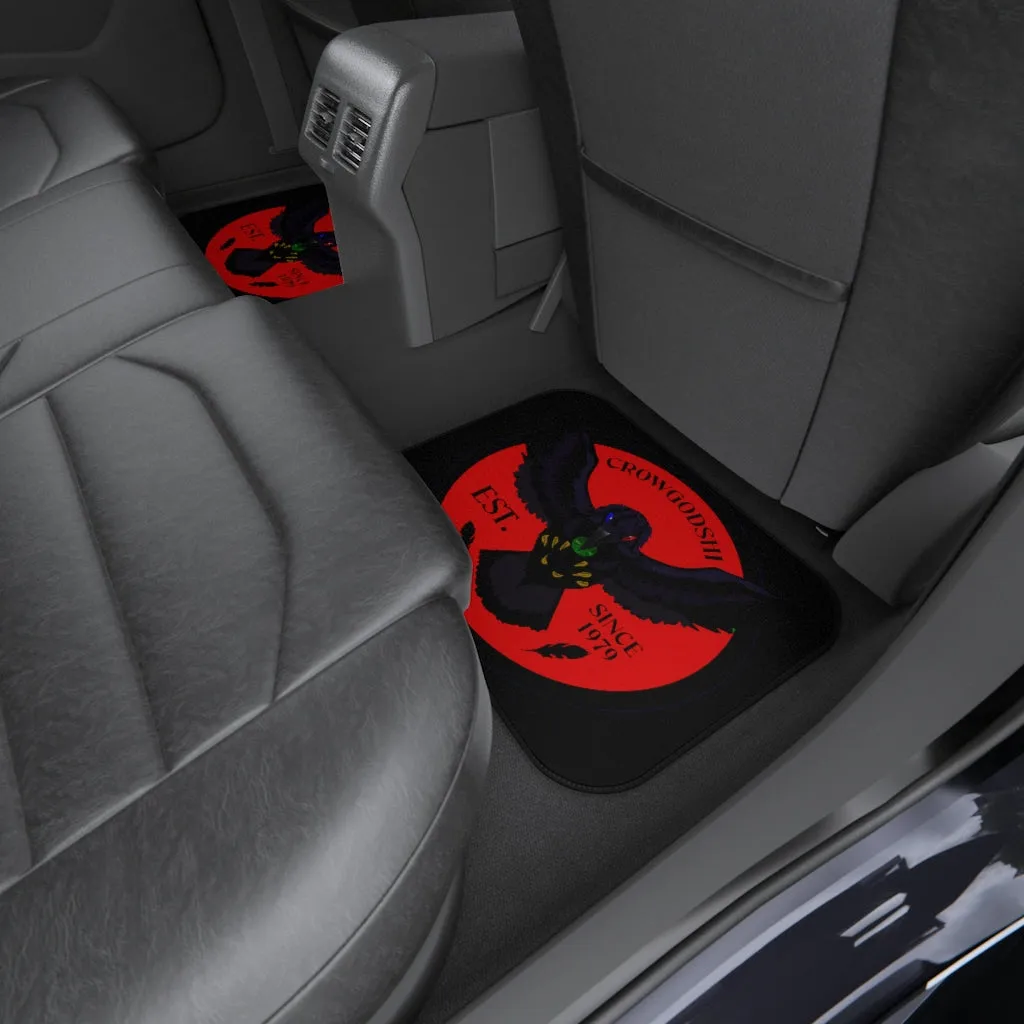 Crowgodshi Car Mats (2x Rear), RED