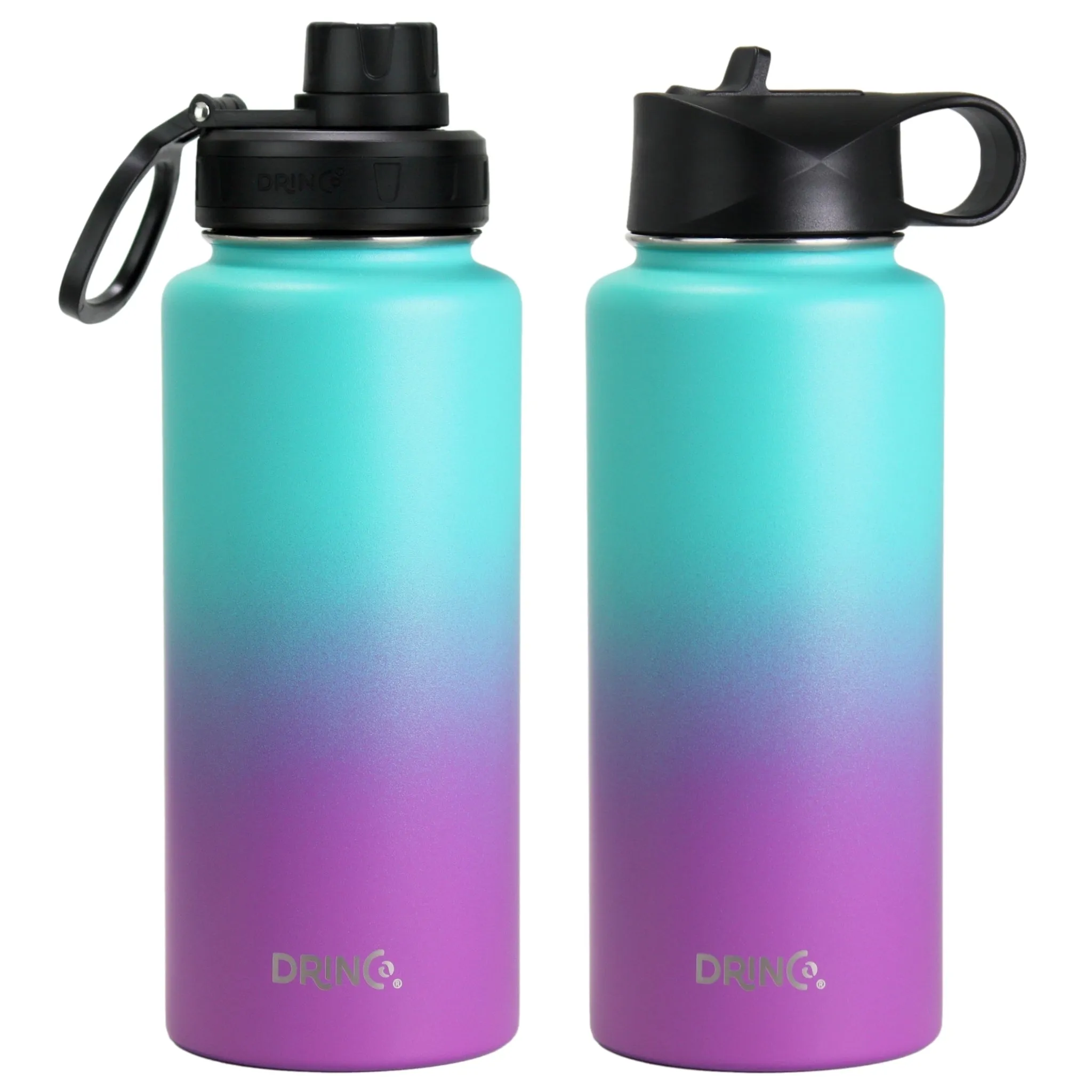 DRINCO® 32oz Stainless Steel Water Bottle - Ombre Fuchsia Teal