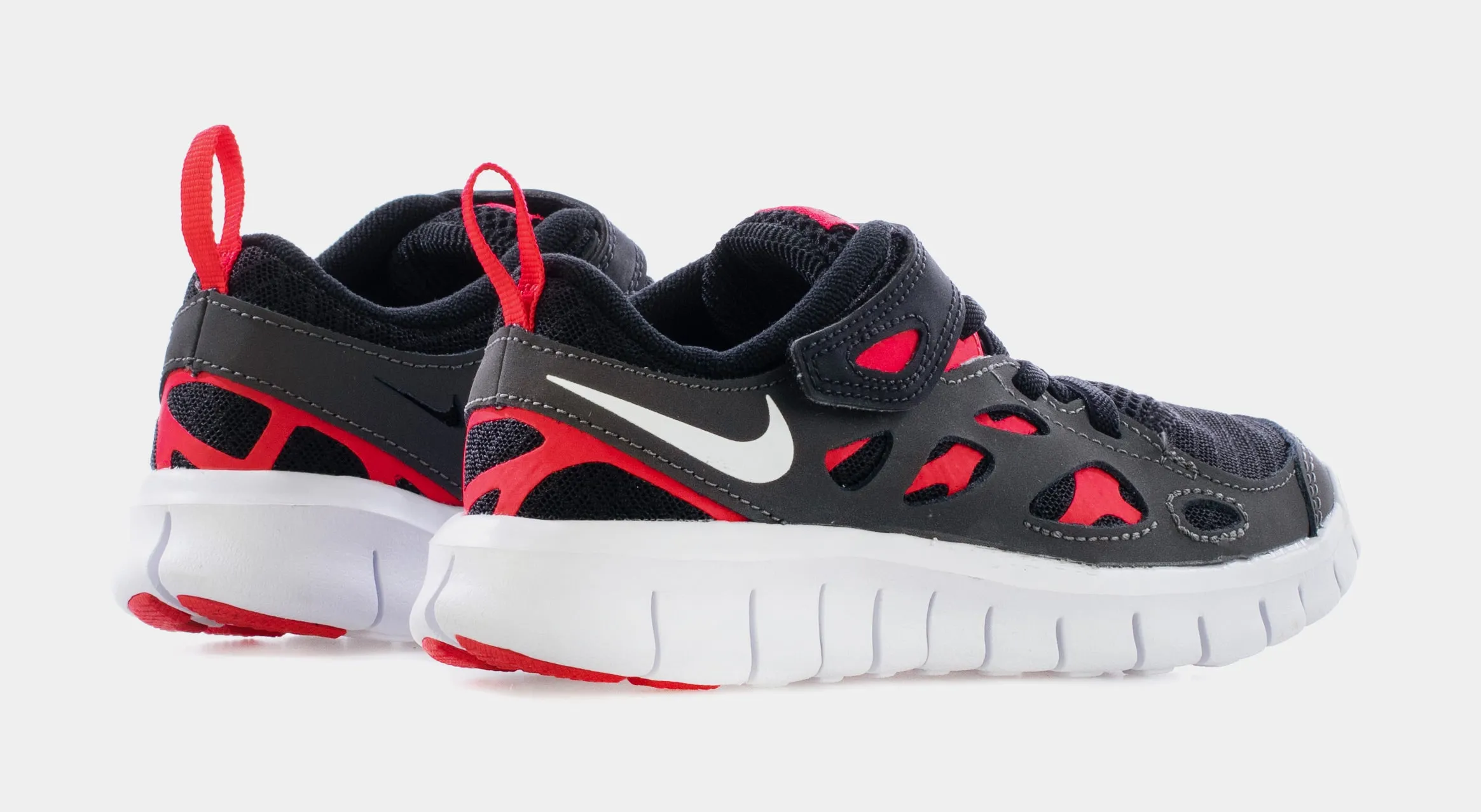 Free Run 2 Preschool Running Shoes (Black/Red)