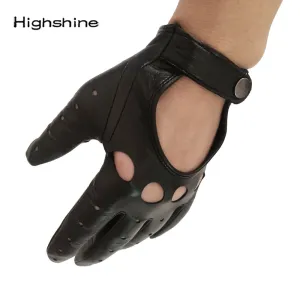 HighShine Leather Driving Gloves Unlined for Men