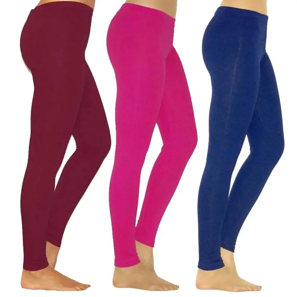 HOTLadies Solid Elastic High Waist Leggings Yoga