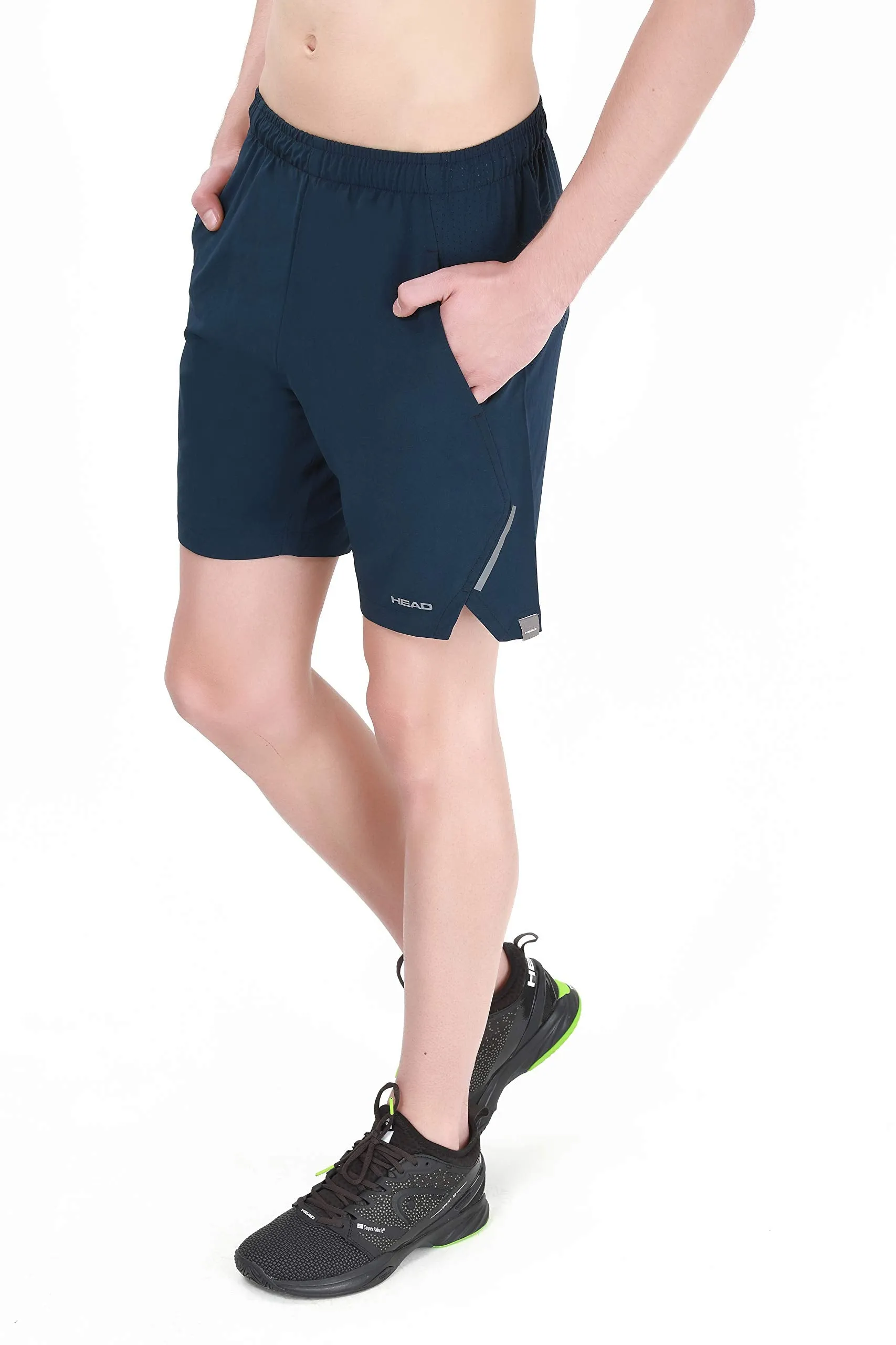 HPS-1087 Polyester Tennis Shorts for Mens | Size - Medium | Colour - Dark Navy