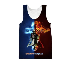 Knight Templar God Jesus 3d Tank Top For Men And Women - Christian Tank Top For Men