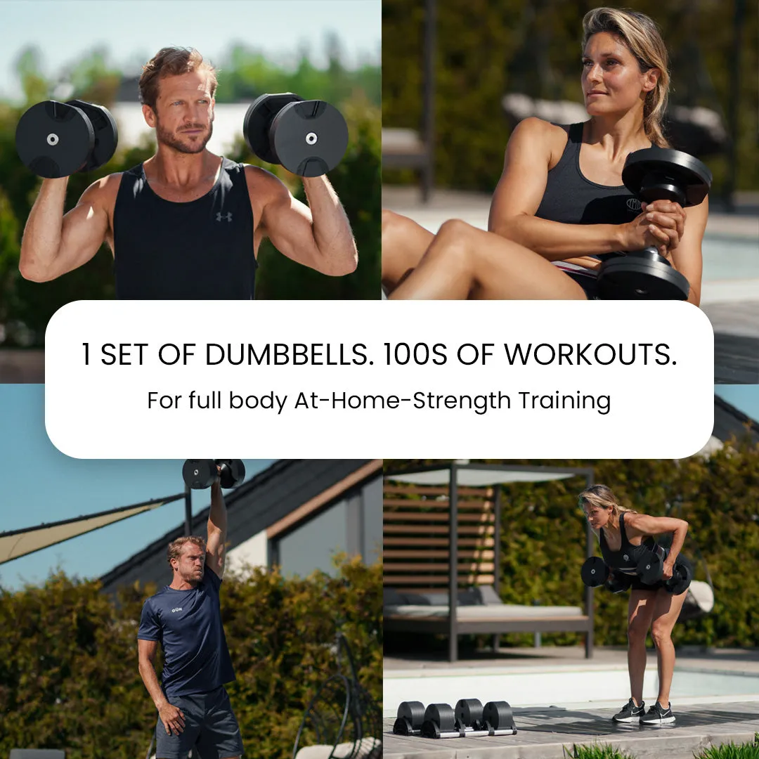 NUOBELL Adjustable Dumbbell Set 5-80 lbs with a Complimentary 3-Year Extended Warranty ($49.99 value)