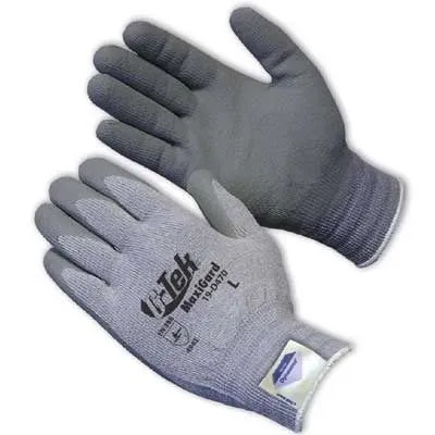 PIP ATG 19-D470 MaxiCut 5 Dyneema Glove with Nitrile MicroFoam Grip, Gray, Box of 12