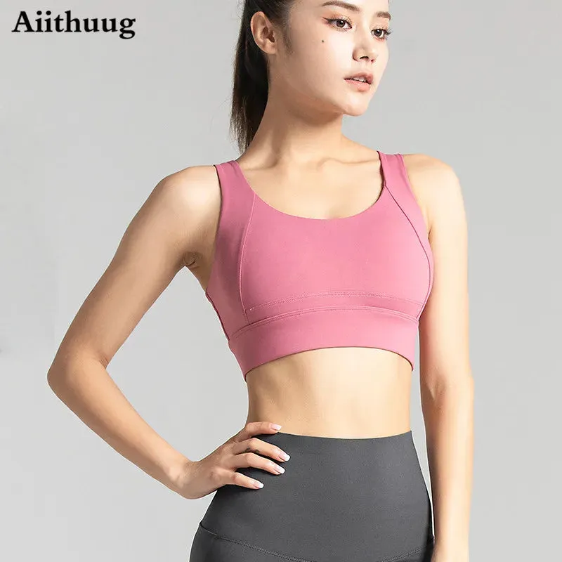 Sports Bra for Women Criss-Cross Back Padded Sports Yoga Bra with Removable Cups Gym Bra Top