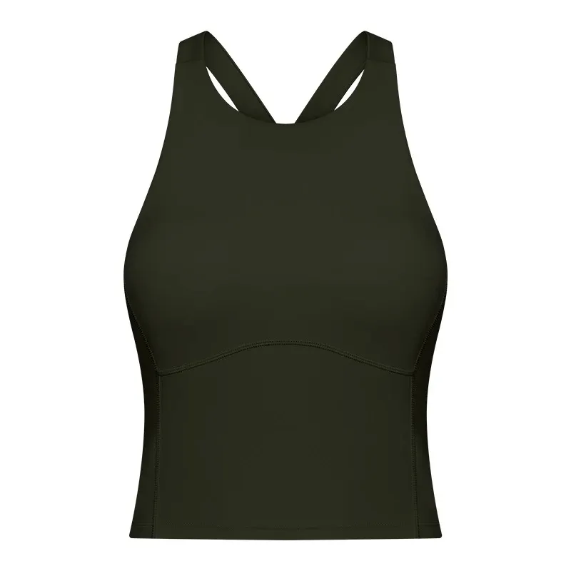 Sports Elastic Women's Tank Top with Built-in Bra - SF1810