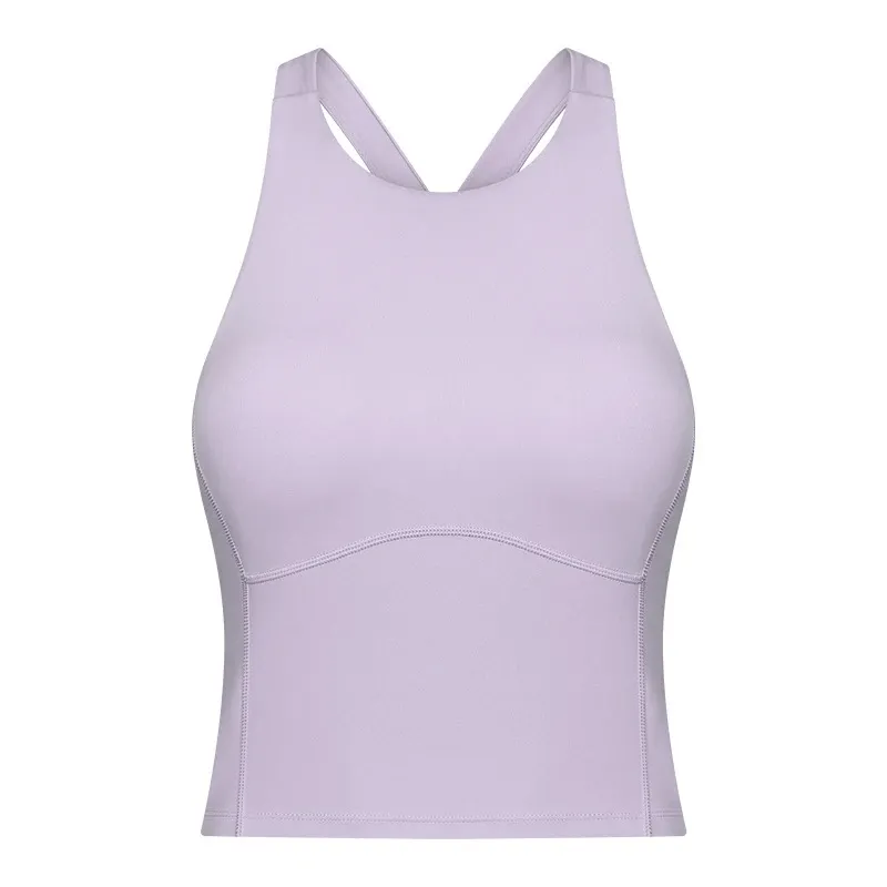 Sports Elastic Women's Tank Top with Built-in Bra - SF1810