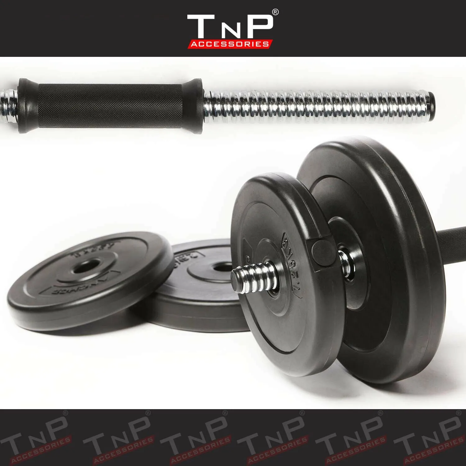 TnP Accessories 40Kg Adjustable Dumbbell Set With Plastic Handle