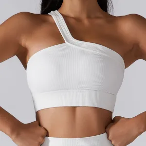 Wholesale Women's One Shoulder Sports Bra